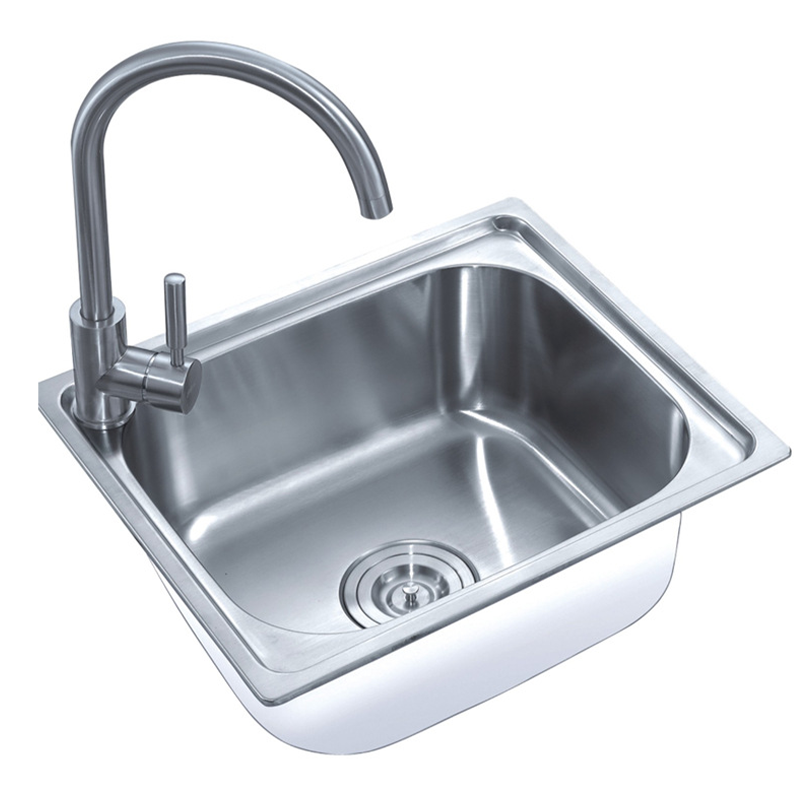 Hidden Commercial 304 Vegetable Basin Single Sink Washbasin Dishwasher Stainless Steel Sinks