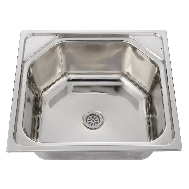 Rectangular Inset Stainless Steel Single Bowl Multi Functional Kitchen Sink With Tray