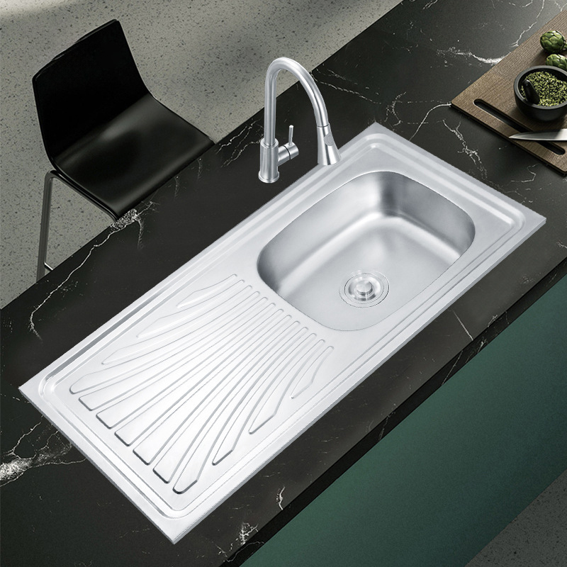 Fashion Attractive Design Ss Large Double Bowl Kitchen Sinks With Washing Board