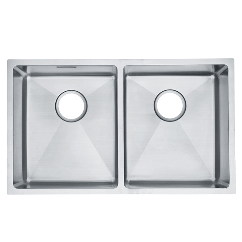 High Grade Stainless Steel 304 Double Bowl Undermount Equal Double Bowl Kitchen Sinks