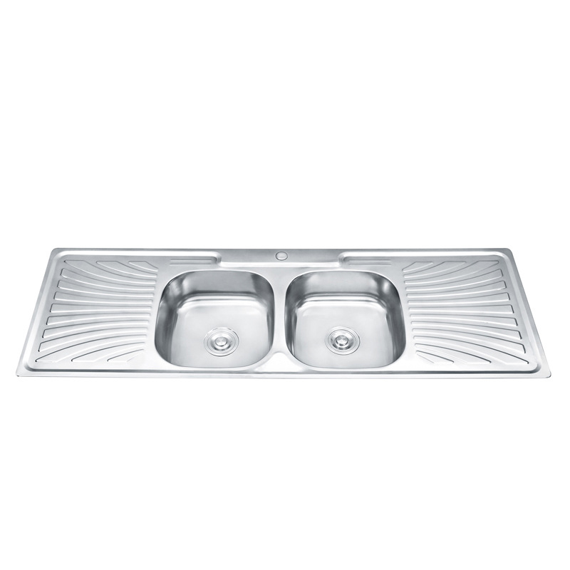 Large Capacity Commercial Thicken Double Bowl Stainless Steel Kitchen Sinks