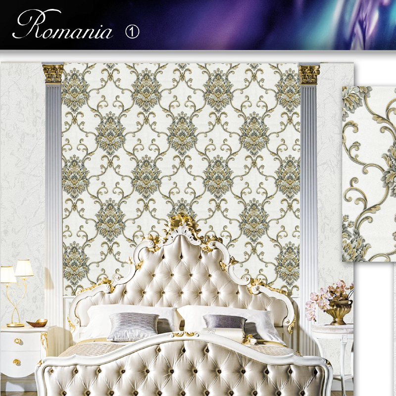 Luxury Living Room Home Decoration Non Woven 3d Wall Paper Rolls Wallpaper Coating Sticker
