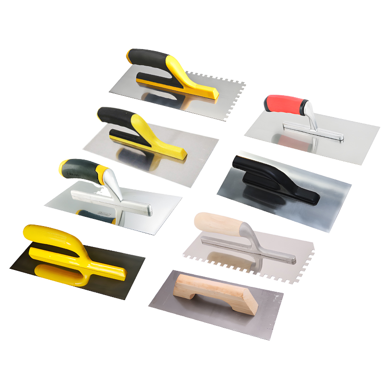 Professional Plastering Equipment Rust proof Yellow and Black Handle Mirror Polished Brickwork Trowel