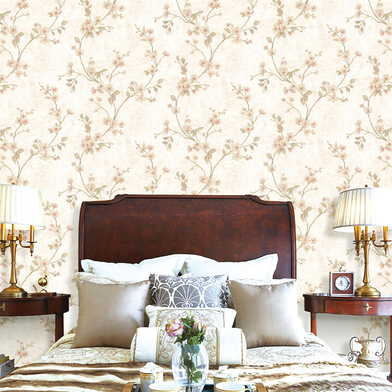 New Launch Designs Countryside Style Pure Wall Paper For Hotel Bedroom Decoration